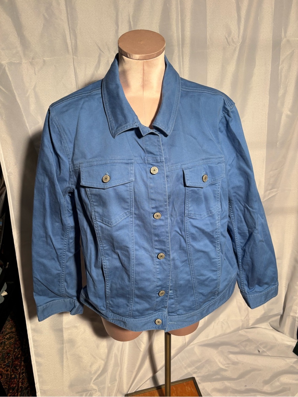 Talbots Classic Blue Cotton Jacket - Women’s Casual 2X